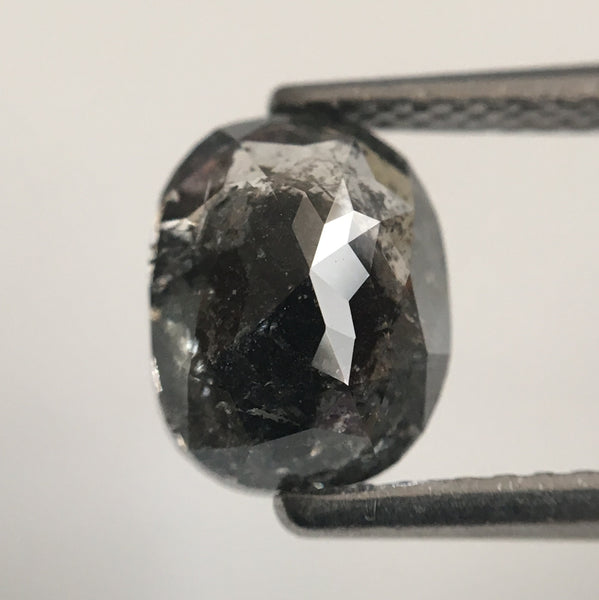 2.33 Ct Oval Shape Dark Gray Natural Loose Diamond, 8.27 mm X 6.51 mm X 4.43 mm Grey Oval Shape Rose Cut Natural Loose Diamond SJ46/17