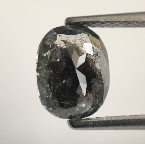 2.33 Ct Oval Shape Dark Gray Natural Loose Diamond, 8.27 mm X 6.51 mm X 4.43 mm Grey Oval Shape Rose Cut Natural Loose Diamond SJ46/17