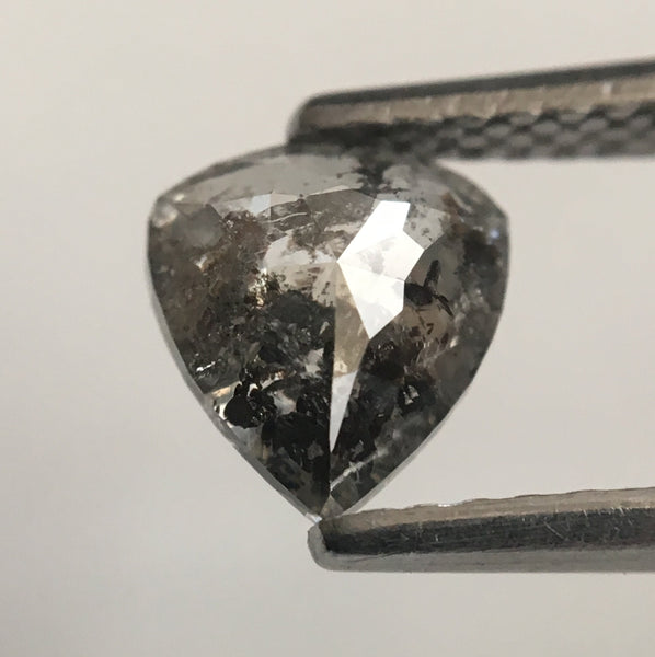 1.03 Ct Fancy Grey 6.60 mm X 6.06 mm X 3.28 mm Pear Cut Loose Natural Diamond, Grey Rose Cut Pear Natural Loose Diamond SJ46/22