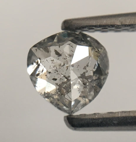 0.56 Ct Pear Shape White Grey Rose Cut Natural Loose Diamond, 5.00 mm X 4.87 mm X 2.84 mm Natural Loose Diamond SJ46/39