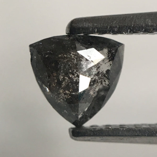 0.48 Ct Triangle Shape Natural Loose Diamond Dark Gray Color 5.21 mm x 5.34 mm X 2.29 mm, Polished Diamond for rings SJ43/16