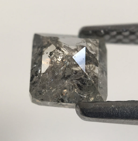 0.53 Ct Square Grey Diamond: Natural Loose Stone