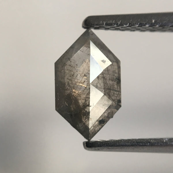 0.65 Ct Fancy Gray Color Natural Hexagon Shape loose Diamond, 8.61 mm X 5.08 mm X 1.92 mm Natural Loose Diamond for rings SJ43/42