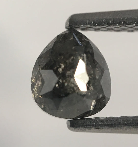 0.75 Ct Pear Cut Loose Natural Diamond Dark Grey 5.45 mm X 4.72 mm X 3.31 mm Grey Rose Cut Pear Natural Loose Diamond SJ47/13