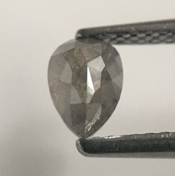 0.64 Ct Pear Cut Loose Natural Diamond Grey 5.91 mm X 4.22 mm X 3.27 mm Grey Rose Cut Pear Natural Loose Diamond SJ47/27