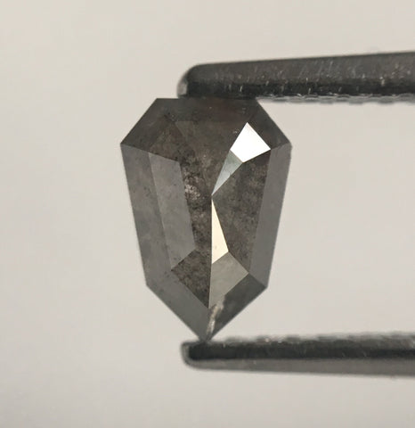 0.72 Ct Genuine Fancy Grey Color 6.31 mm X 4.49 mm X 2.93 mm Shield shape Natural Loose Diamond Geometric Shape SJ47/30