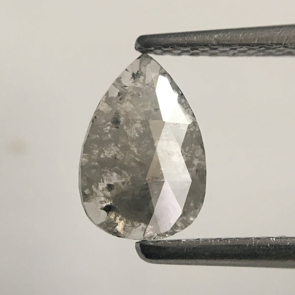 Genuine 1.36 Ct Pair Of Pear Shape Gray Color Rose cut Natural Loose Diamond 8.17 mm X 5.58 mm X 1.50 mm perfect for Earrings SJ01/11