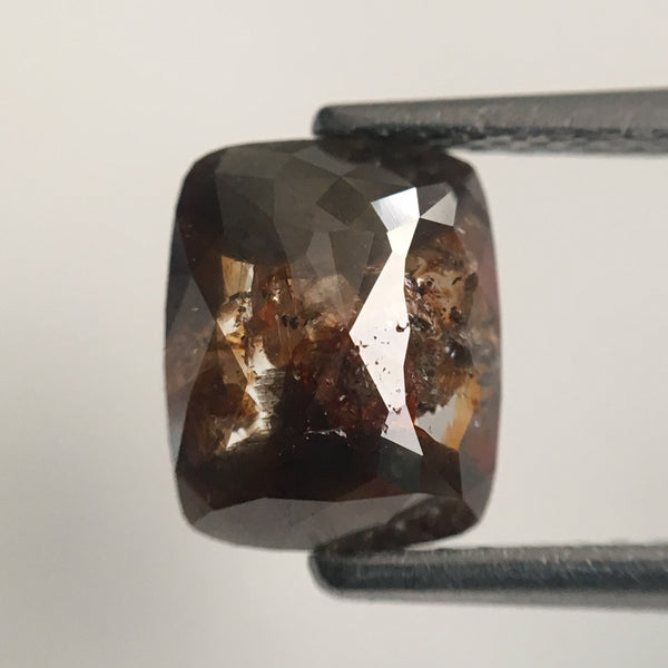 1.89 Ct Cushion Shape Brownish gray Natural Loose Diamond 8.31 mm X 6.77 mm x 3.07 mm Cushion Shape Rose Cut Natural Loose Diamond SJ44-02