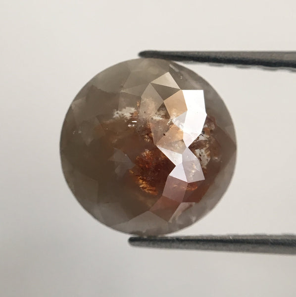 0.89 Ct Reddish Gray Natural Loose Diamond, 7.15 mm X 1.96 mm Rose Cut Diamond, Rose cut Diamond SJ44/11