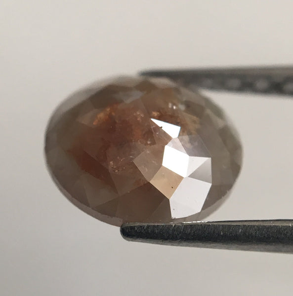 0.89 Ct Reddish Gray Natural Loose Diamond, 7.15 mm X 1.96 mm Rose Cut Diamond, Rose cut Diamond SJ44/11