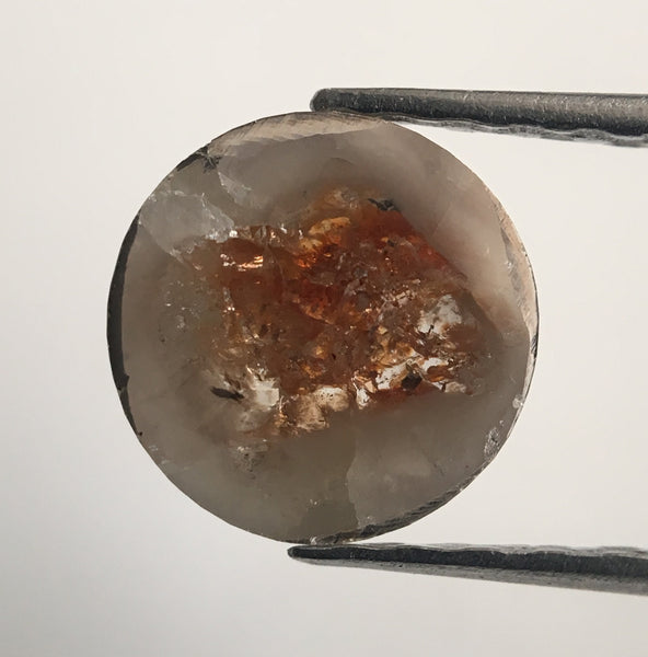 0.89 Ct Reddish Gray Rose Cut Diamond: Natural Loose Stone