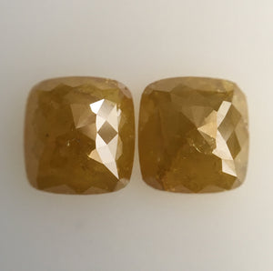 2.91 Ct Pair of Cushion Shape Fancy Brown Natural Loose Diamond 7.23 mm X 6.69 mm x 3.00 mm Cushion Shape Natural Loose Diamond SJ44/14