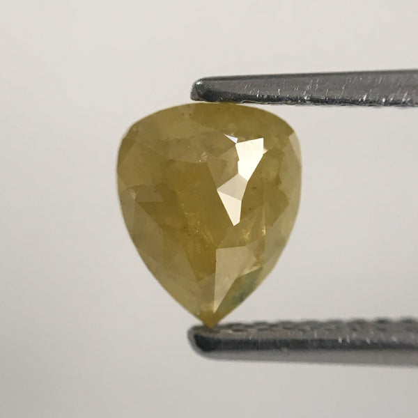 1.63 Ct 7.00 mm X 5.79 mm X 2.44 mm Yellow pear Shape loose Diamond, Natural Rustic diamond Polished Diamond SJ44/20