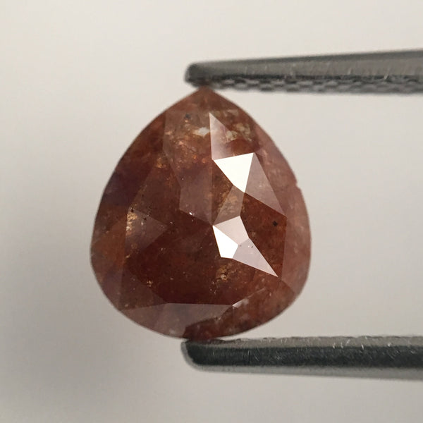 2.55 Ct Brown pear Shape Natural Loose Diamond, 7.97 mm X 6.84 mm X 2.75 mm Natural Rustic diamond Polished Diamond SJ44/21