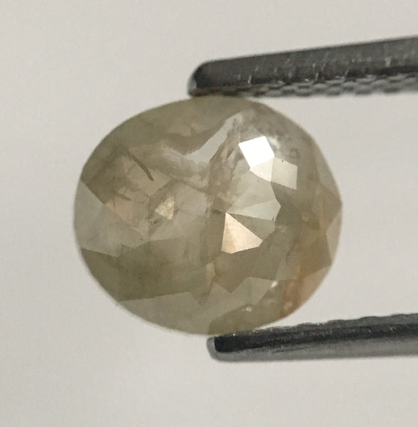 1.08 Ct Oval Cut Fancy Gray Natural Loose Diamond, 7.21 mm X 6.44 mm X  2.54 mm Grey Oval Shape Rose Cut Natural Loose Diamond SJ47/50