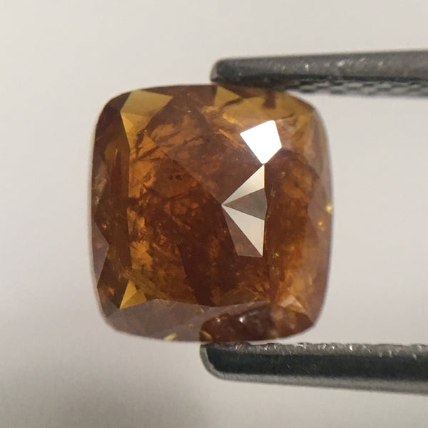 2.35 Ct Cushion Brownish Natural Loose Diamond 6.92 mm X 6.54 mm X 2.65 mm Natural Loose Diamond SJ44/43