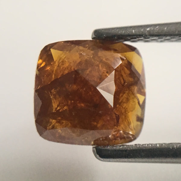 2.35 Ct Cushion Brownish Natural Loose Diamond 6.92 mm X 6.54 mm X 2.65 mm Natural Loose Diamond SJ44/43