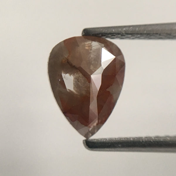 2.44 Ct Fancy Brown Pear Shape Rose Cut Natural Loose Diamond, 8.40 mm X 6.41 mm X 2.68 mm Brown Rose Cut Pear Natural Loose Diamond SJ44/41