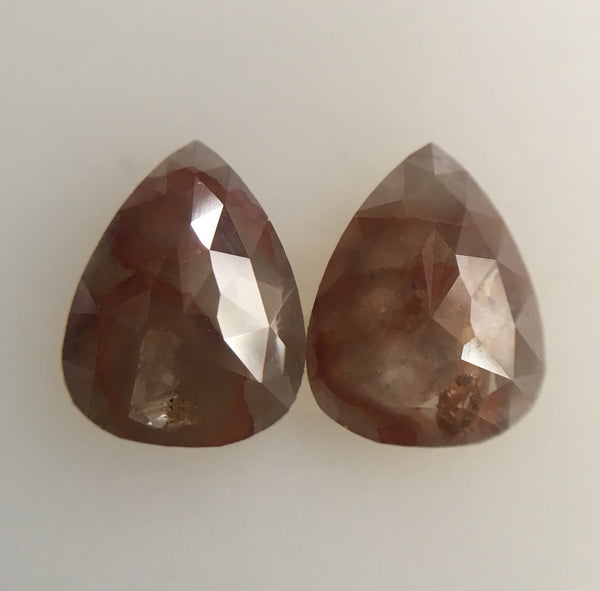 2.44 Ct Fancy Brown Pear Shape Rose Cut Natural Loose Diamond, 8.40 mm X 6.41 mm X 2.68 mm Brown Rose Cut Pear Natural Loose Diamond SJ44/41