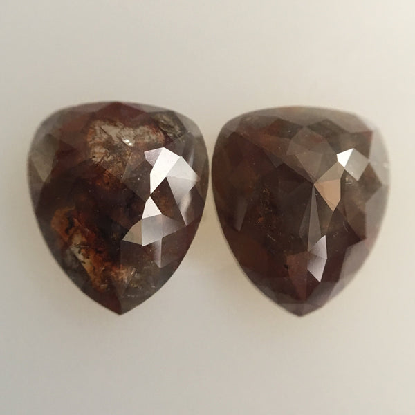 2.74 Ct Fancy Brown Pear Shape Rose Cut Natural Loose Diamond, 8.25 mm X 7.05 mm X 2.78 mm Brown Rose Cut Pear Natural Loose Diamond SJ44/48