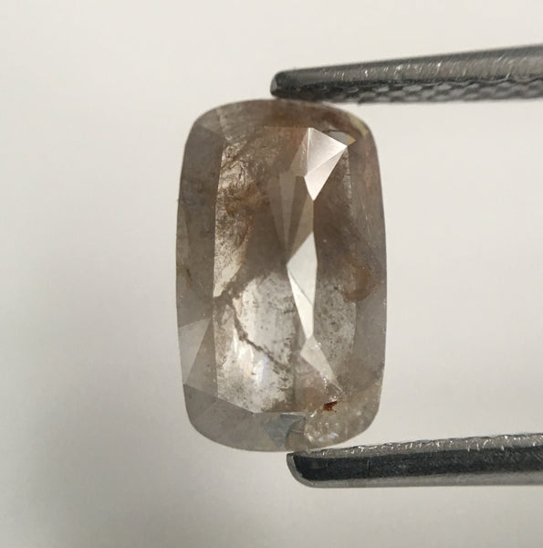 2.27 Carat Oval Shape Grey Brown Color Natural Loose Diamond 9.53 mm X 5.64 mm x 2.24 mm Oval Shape Rose Cut Natural Loose Diamond SJ44/44