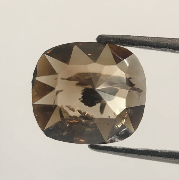 0.57 Ct Oval Shape champagne brown Natural Loose Diamond 5.81 mm X 5.23 mm x 2.07 mm Oval Shape Rose Cut Natural Loose Diamond SJ48/01