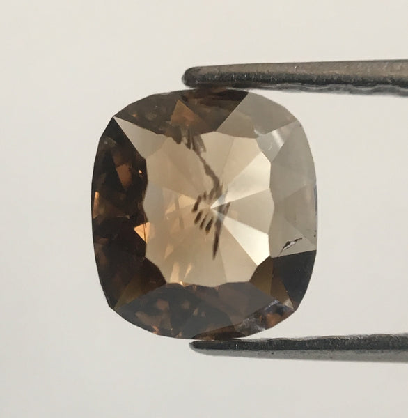 0.53 Ct Oval Shape champagne brown Natural Loose Diamond 5.82 mm X 5.21 mm x 1.99 mm Oval Shape Rose Cut Natural Loose Diamond SJ48/03