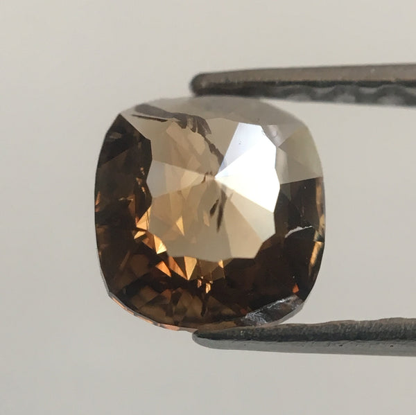 0.53 Ct Oval Shape champagne brown Natural Loose Diamond 5.82 mm X 5.21 mm x 1.99 mm Oval Shape Rose Cut Natural Loose Diamond SJ48/03