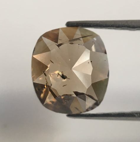 0.88 Ct Oval Shape champagne brown Natural Loose Diamond 6.79 mm X 6.06 mm x 2.39 mm Oval Shape Rose Cut Natural Loose Diamond SJ48/15