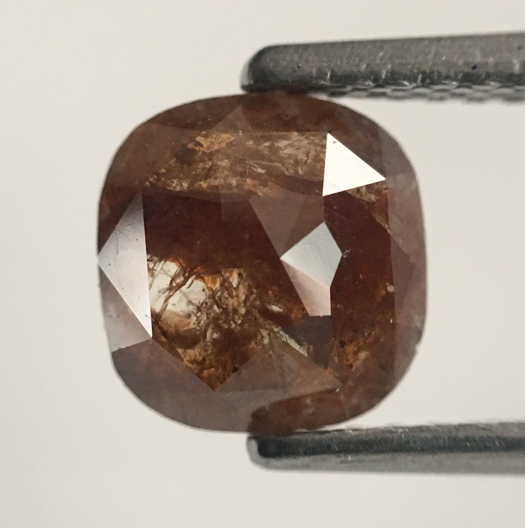 1.21 Ct Cushion Shape Brown Color Natural Loose Diamond 6.70 mm X 6.50 mm X 2.74 mm Natural Loose Diamond SJ44/58