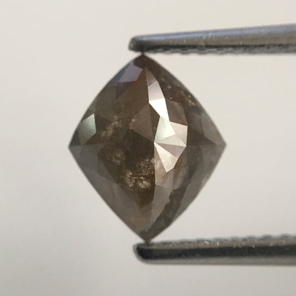 1.19 Ct Antique shape Natural Loose Diamond, 8.84 mm X 7.40 mm X 2.86 mm Fancy Grey Color Use for Jewellery making SJ44/66