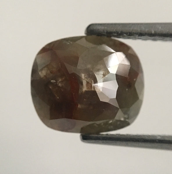 1.86 Ct Oval Shape Brownish Gray Color Natural Loose Diamond 9.01 mm X 7.72 mm x 2.78 mm Oval Shape Rose Cut Natural Loose Diamond SJ44/76