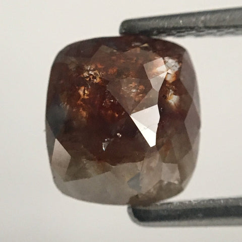 1.30 Ct Cushion Shape Brown Color Natural Loose Diamond 7.09 mm X 6.53 mm X 2.75 mm Natural Loose Diamond SJ44/78
