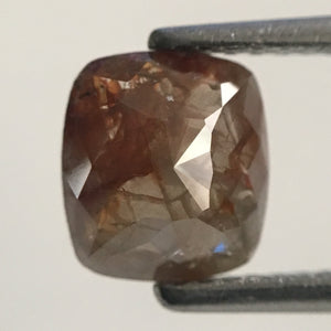 1.26 Ct Cushion Shape Fancy Brown Natural Loose Diamond, 7.11 mm X 6.50 mm X 2.68 mm Rustic Diamond, Natural Loose Diamond SJ44/80