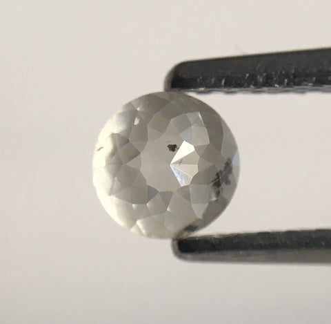 0.48 Ct Light grey round rose cut natural loose diamond, 4.19 mm X 3.03 mm Fancy grey natural rustic diamond use for Jewellery SJ48/50