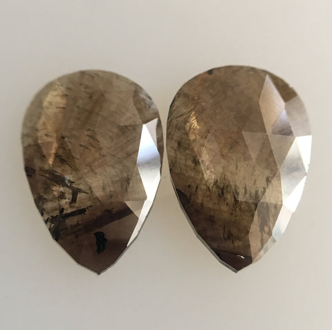 1.22 Ct Pear Shape Fancy Brown Rose Cut Natural Loose Diamond, 7.11 mm X 5.62 mm X 1.25 mm Rose Cut Pear Natural Loose Diamond SJ45/18