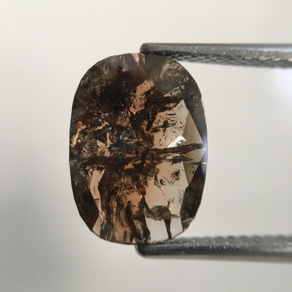 5.69 Ct Oval Shape Fancy Brown Natural Loose Diamond 11.76 mm X 8.57 mm x 2.57 mm Oval Shape Rose Cut Natural Loose Diamond SJ45/27