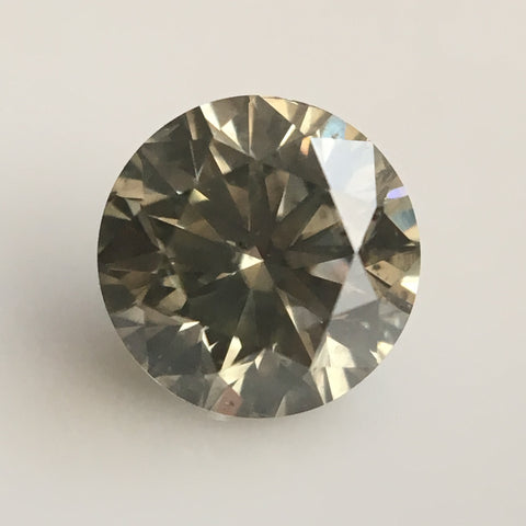 0.42 Ct Brownish Gray Natural Diamond, 4.64 mm X 2.98 mm Round Brilliant Cut Natural Loose Diamond SJ34/92