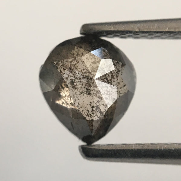 0.77 Ct Fancy Grey Color 6.52 mm X 5.88 mm X 2.53 mm Pear Cut Loose Natural Diamond, Grey Rose Cut Pear Natural Loose Diamond SJ46/16