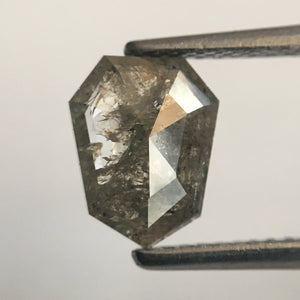 1.24 Ct Genuine Fancy Grey Color Geometric shape Natural Diamond, 8.51 mm X 6.69 mm X 2.21 mm Natural Loose Diamond SJ49/26