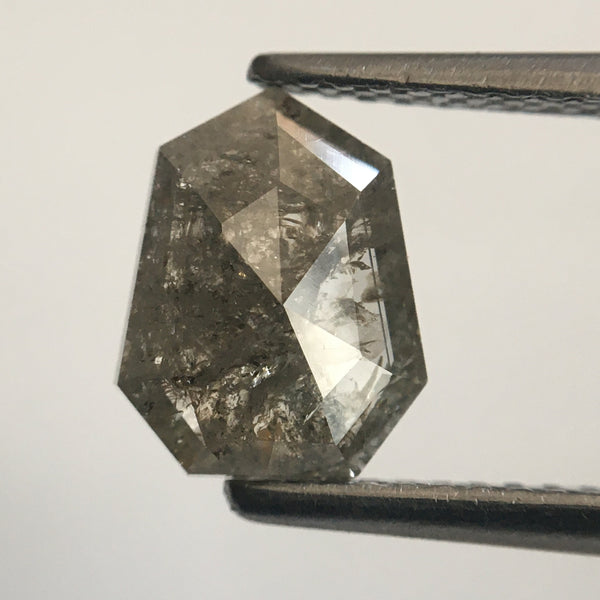 1.24 Ct Genuine Fancy Grey Color Geometric shape Natural Diamond, 8.51 mm X 6.69 mm X 2.21 mm Natural Loose Diamond SJ49/26