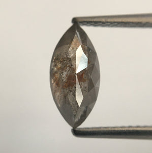 1.51 CT Grey Marquise Shaped Natural Brilliant Cut Loose Diamond, 11.00 mm x 5.31 mm x 3.49 mm Gray Rose Cut Loose Diamond SJ49/28