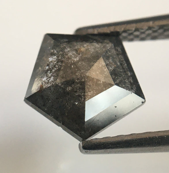 Genuine 1.34 Dark Gray Color Geometric shape Natural Loose Diamond, 7.28 mm X 7.83 mm X 2.87 mm Natural Loose Diamond SJ49/37