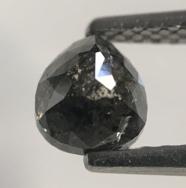 0.75 Ct Pear Cut Loose Natural Diamond Dark Grey 5.45 mm X 4.72 mm X 3.31 mm Grey Rose Cut Pear Natural Loose Diamond SJ47/13