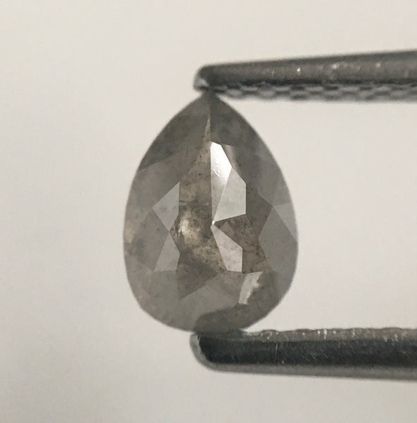 0.64 Ct Pear Cut Loose Natural Diamond Grey 5.91 mm X 4.22 mm X 3.27 mm Grey Rose Cut Pear Natural Loose Diamond SJ47/27