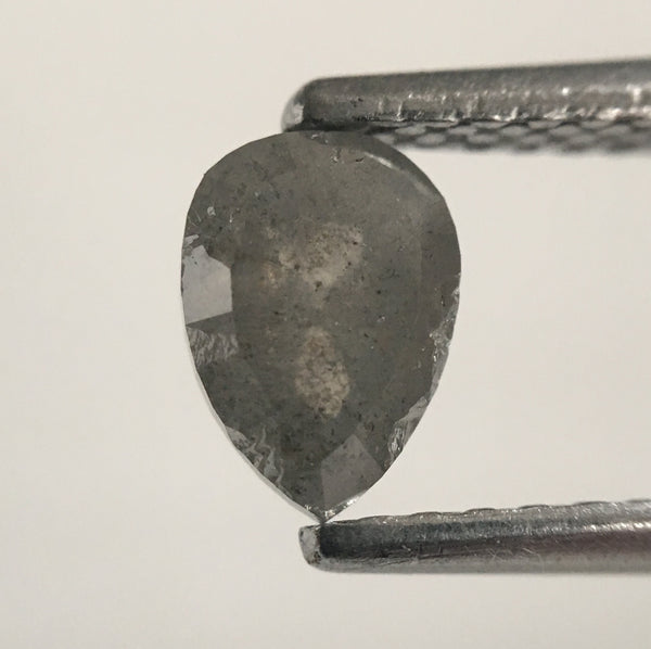 0.64 Ct Pear Cut Loose Natural Diamond Grey 5.91 mm X 4.22 mm X 3.27 mm Grey Rose Cut Pear Natural Loose Diamond SJ47/27