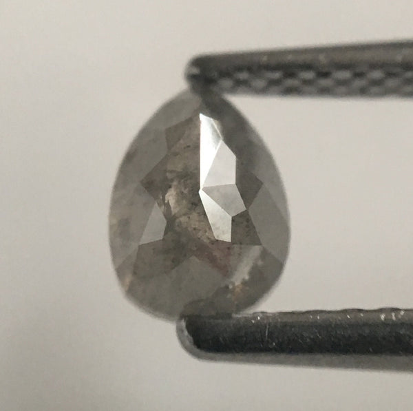 0.64 Ct Pear Cut Loose Natural Diamond Grey 5.91 mm X 4.22 mm X 3.27 mm Grey Rose Cut Pear Natural Loose Diamond SJ47/27