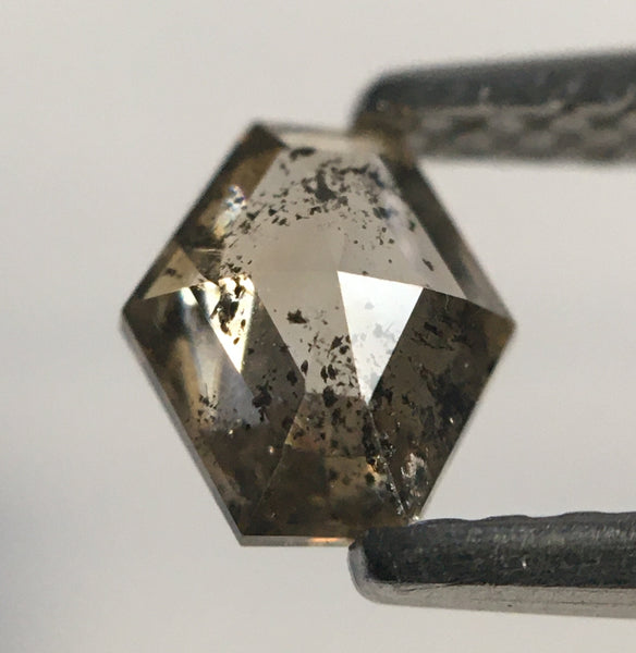 0.42 Ct Hexagon Shape Natural Loose Diamond, 5.32 mm X 4.47 mm X 2.25 mm Fancy Brown Hexagon loose diamond Use for Jewellery SJ50/18