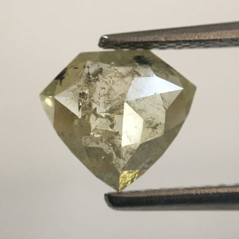 1.12 Ct Natural Light Green Geometric Diamond Shield Shape, 7.50 mm x 8.38 mm X 2.55 mm Natural Loose Diamond use for solitaire ring SJ50/41