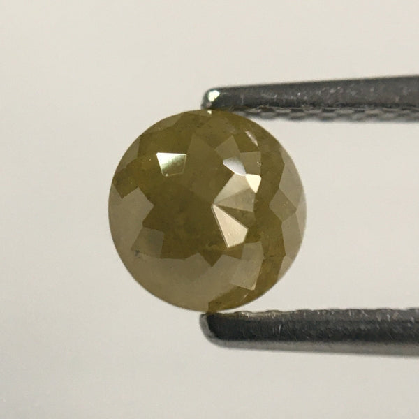 0.84 Ct Yellow Round Shape Rose cut Natural Loose Diamonds, 5.34 mm x 3.34 mm Round Shape Rose cut Natural Loose Diamond SJ51/07